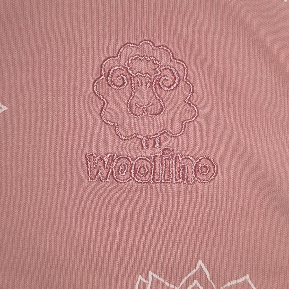 Woolino Kids Pink Sleep Sack - Cozy Embroidered Sheep